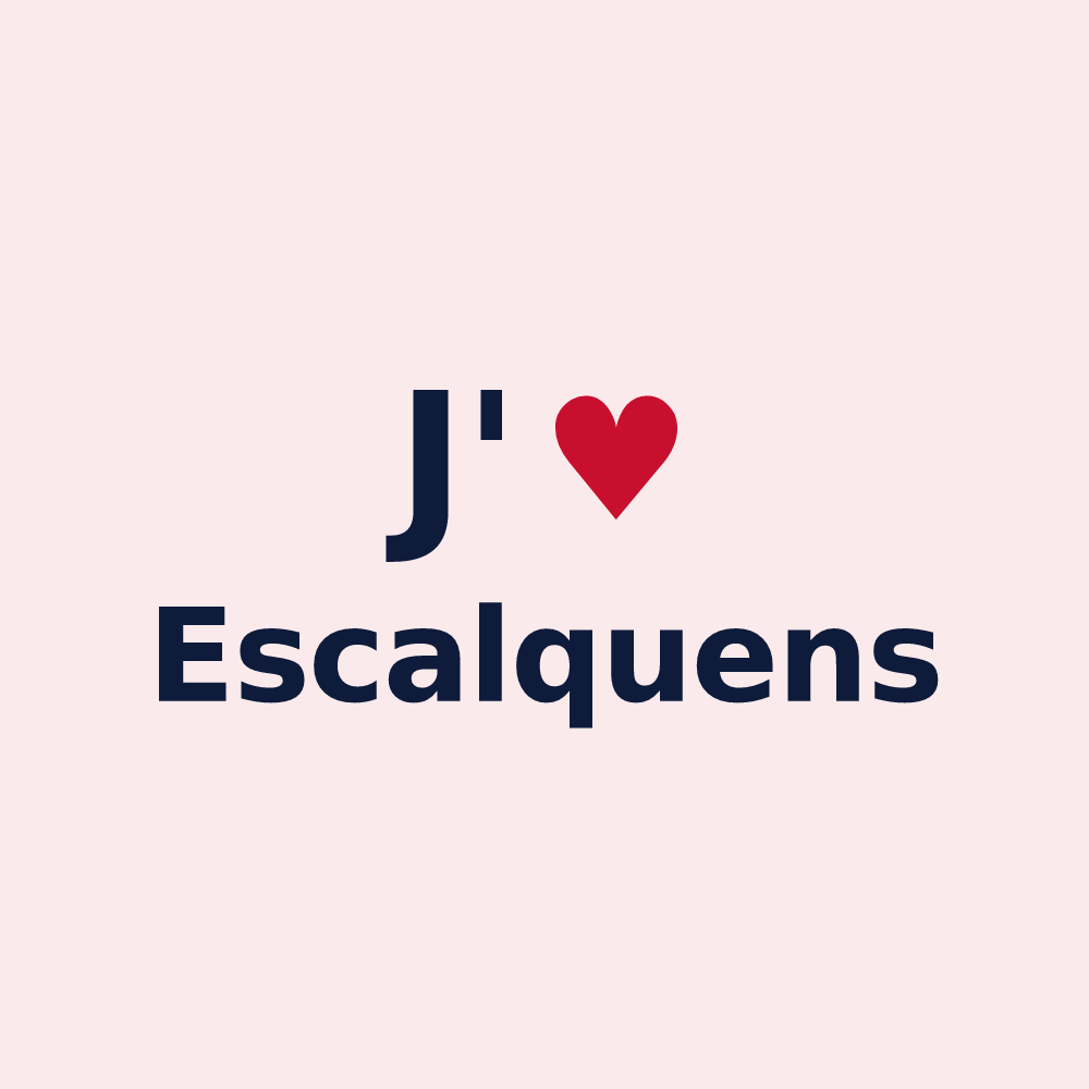 Magnet personnalisé Escalquens — design J'aime Escalquens
