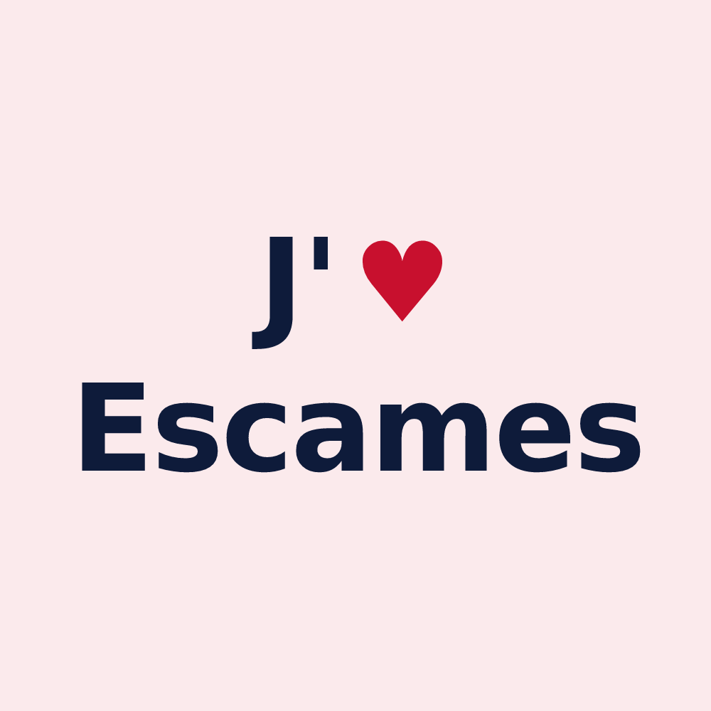 Magnet personnalisé Escames — design J'aime Escames
