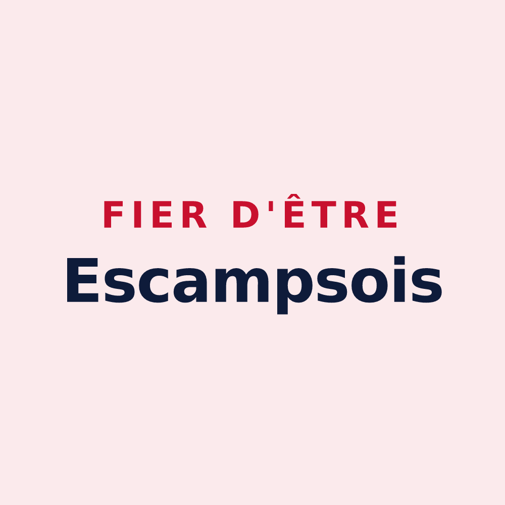 Magnet « Fier d'être Escampsois » — design pour Escamps