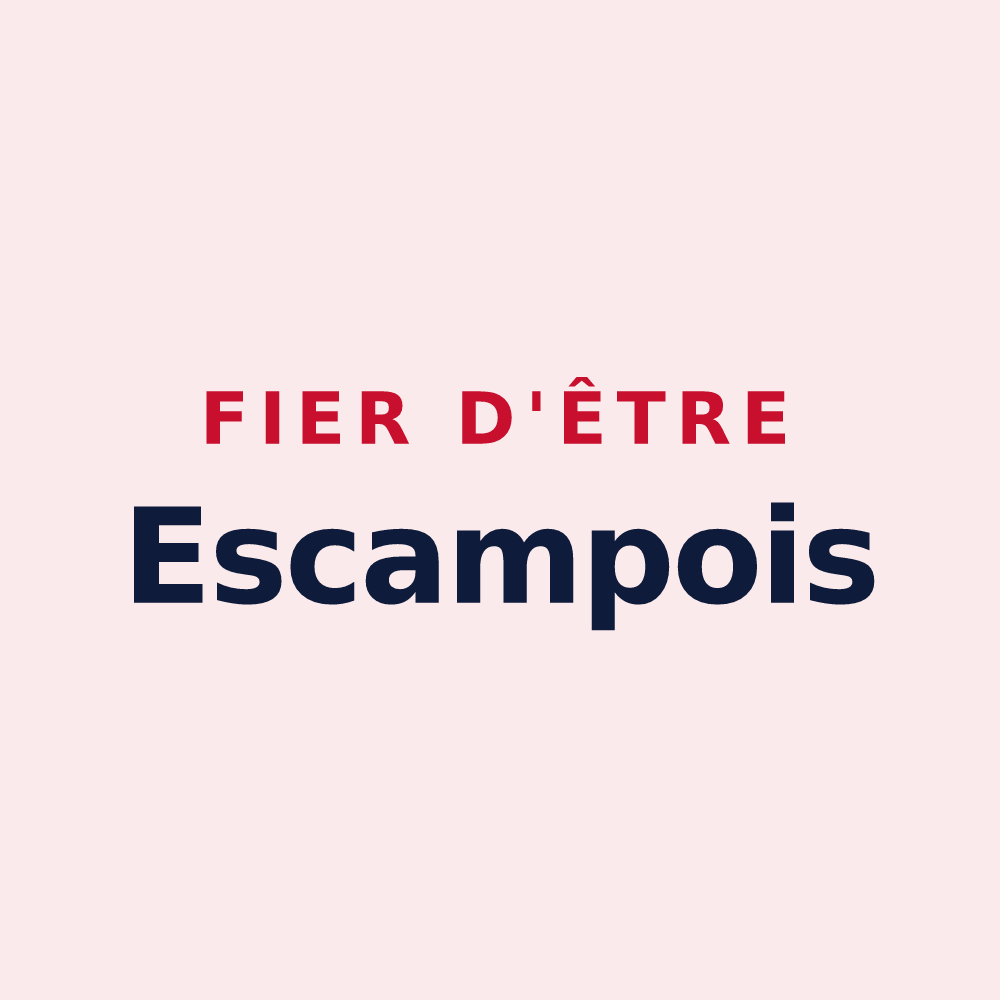 Magnet « Fier d'être Escampois » — design pour Escamps
