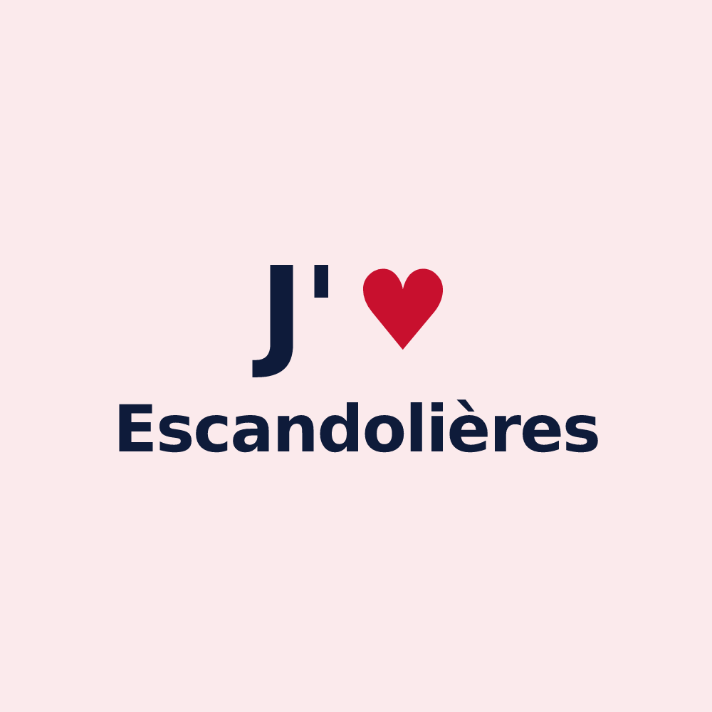 Magnet personnalisé Escandolières — design J'aime Escandolières