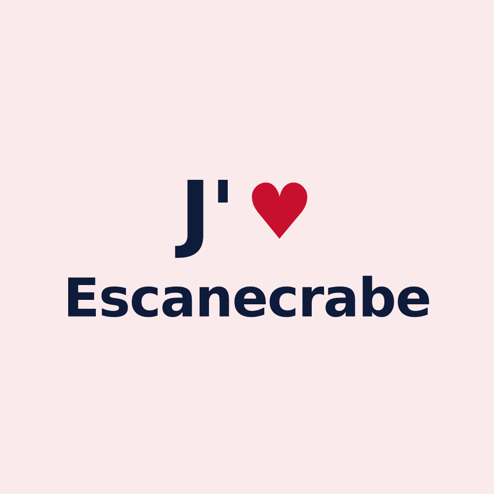 Magnet personnalisé Escanecrabe — design J'aime Escanecrabe