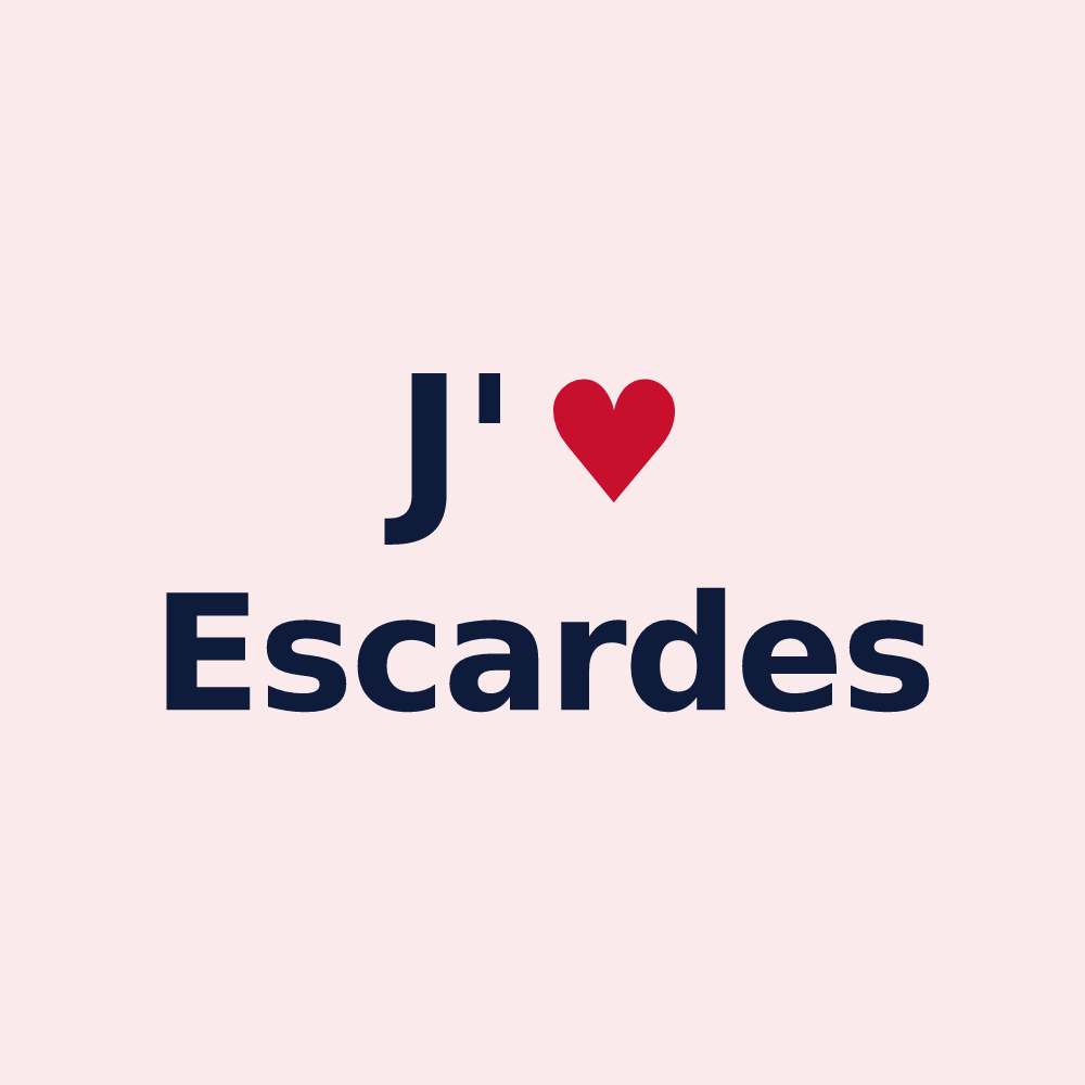 Magnet personnalisé Escardes — design J'aime Escardes