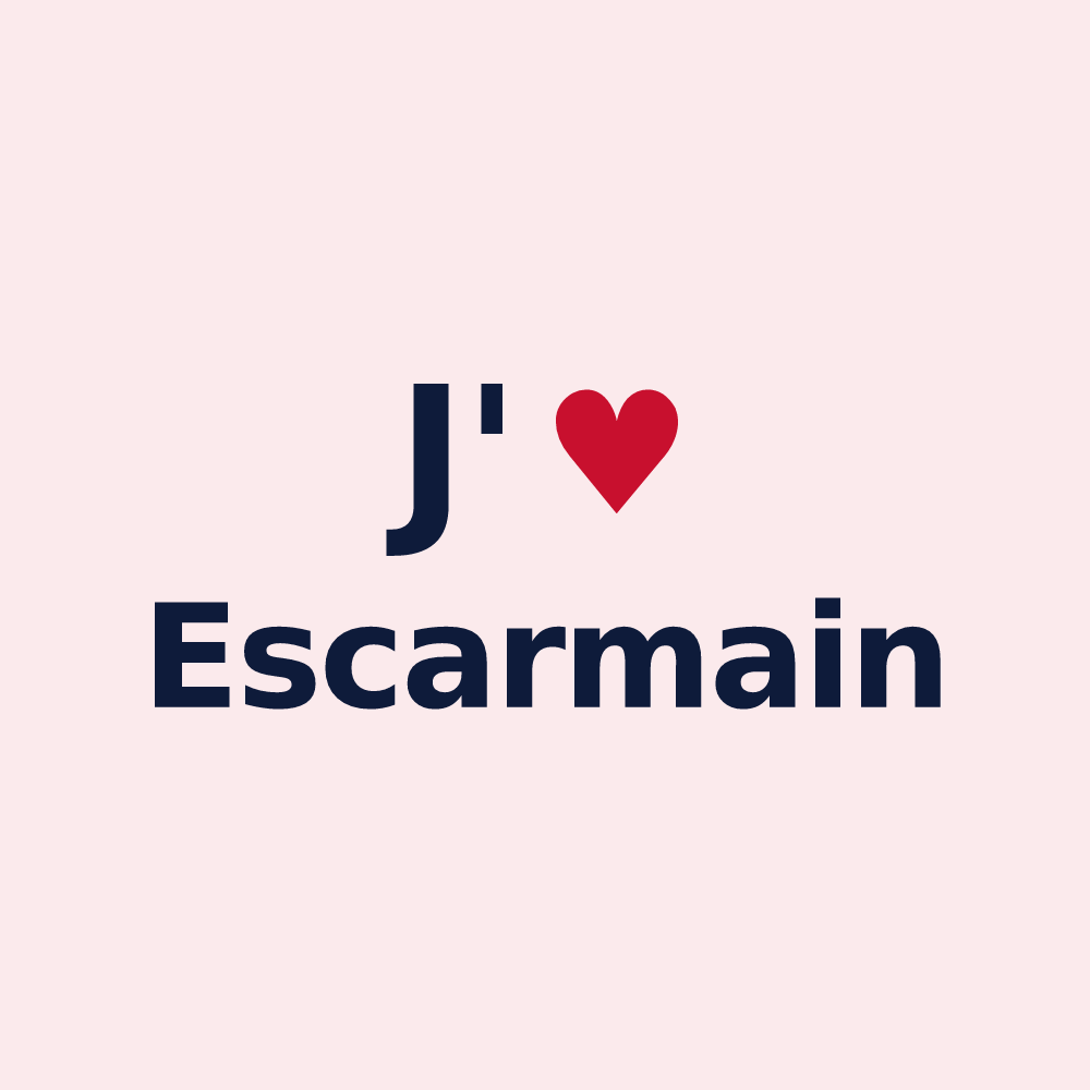 Magnet personnalisé Escarmain — design J'aime Escarmain