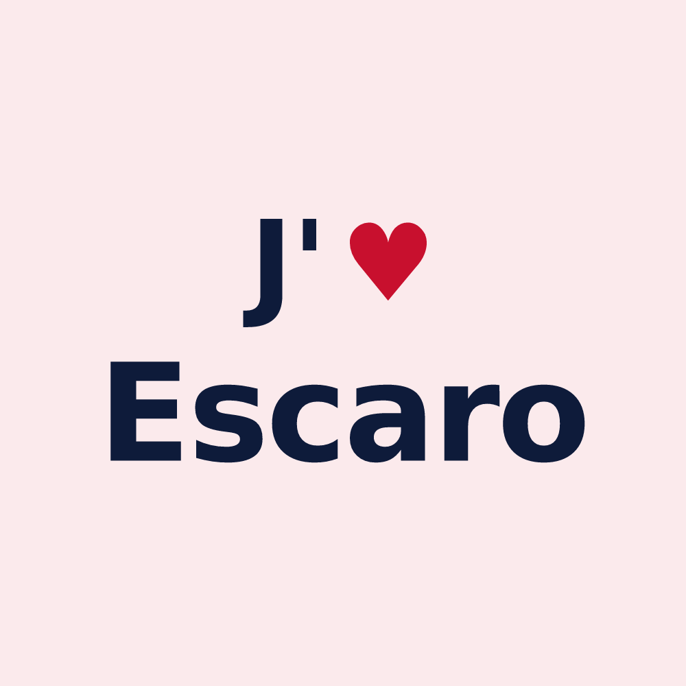 Magnet personnalisé Escaro — design J'aime Escaro