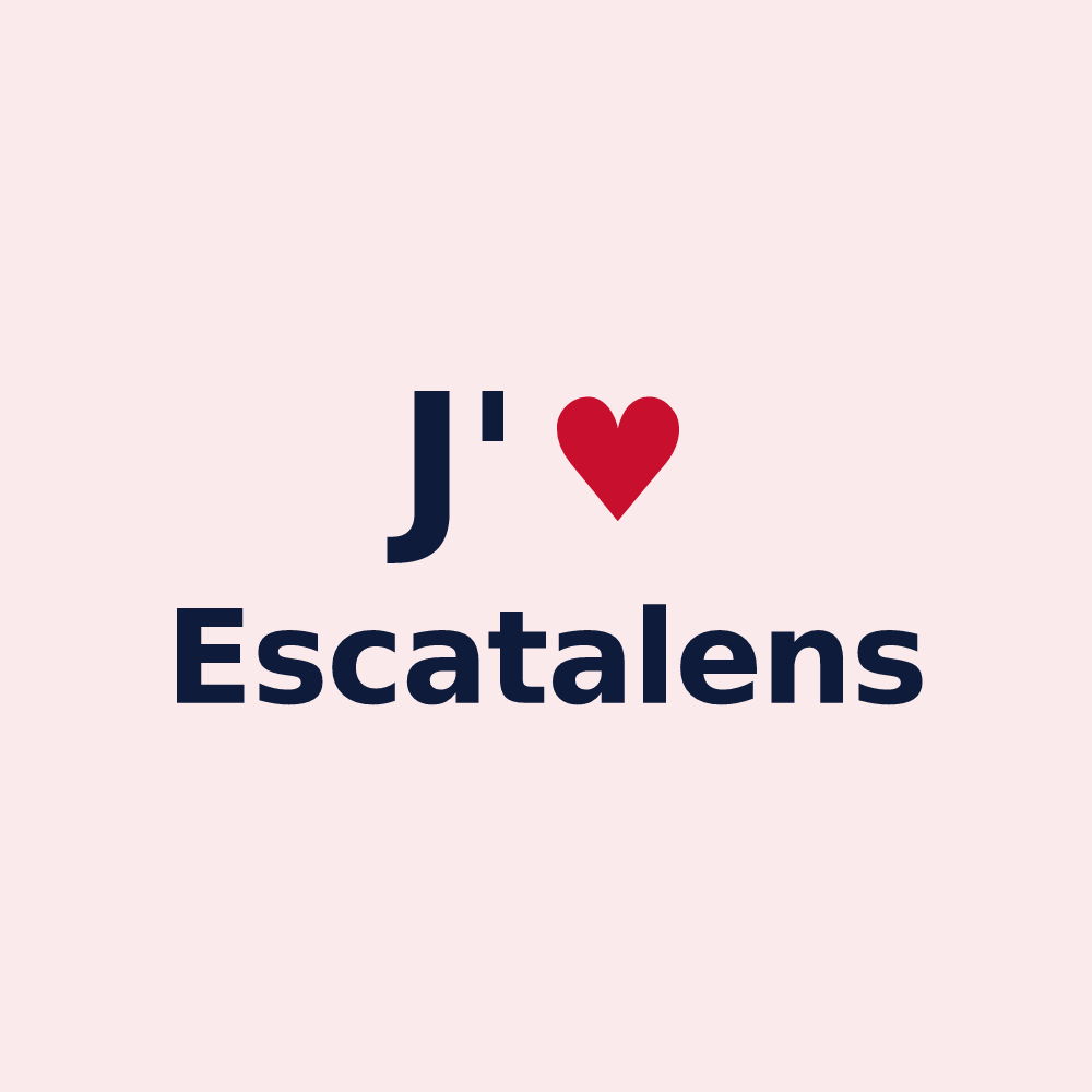 Magnet personnalisé Escatalens — design J'aime Escatalens