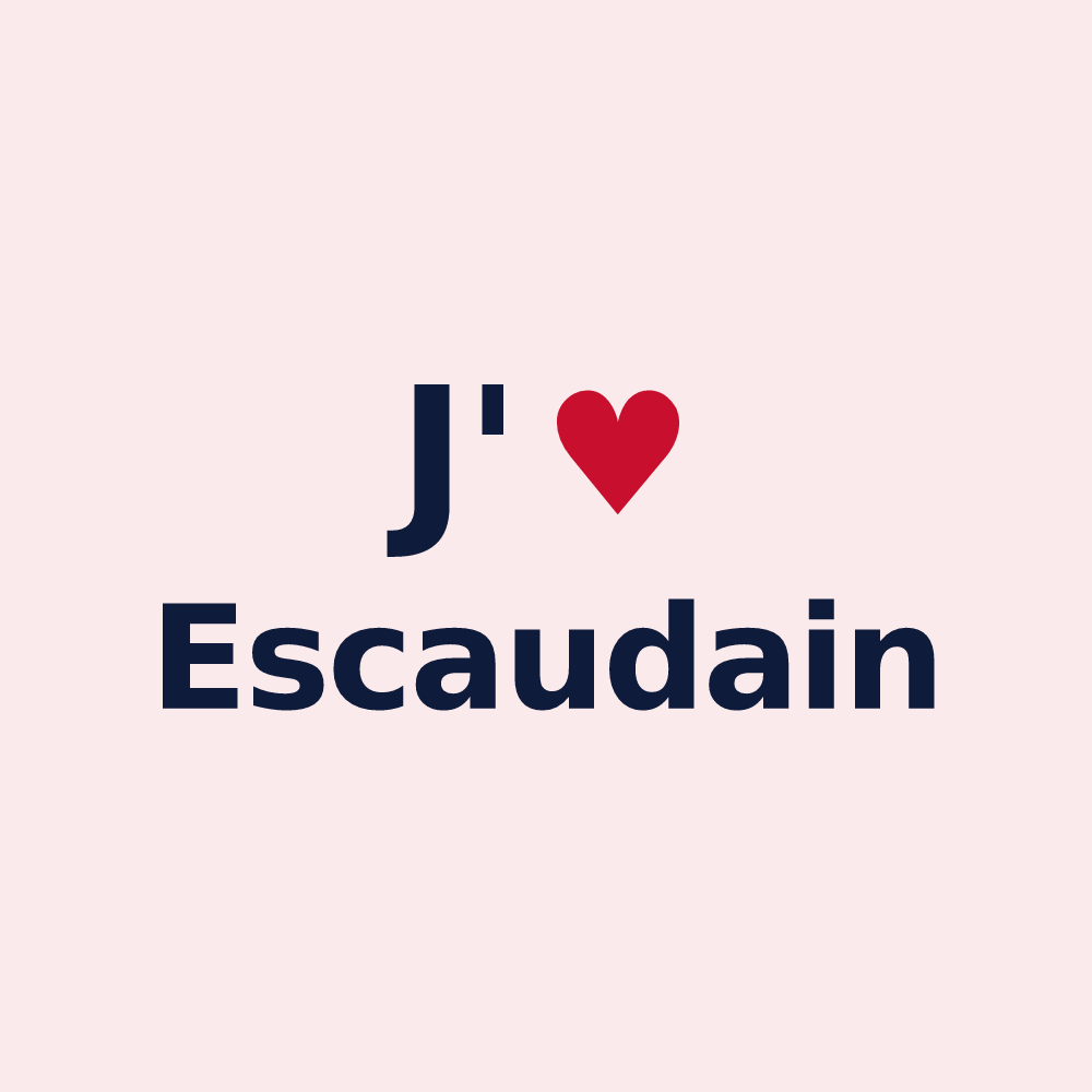 Magnet personnalisé Escaudain — design J'aime Escaudain