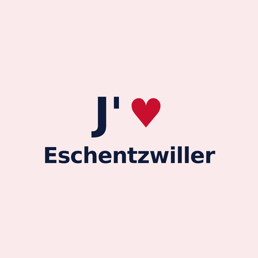 Magnet personnalisé Eschentzwiller — design « J'aime Eschentzwiller » imprimé sur le magnet
