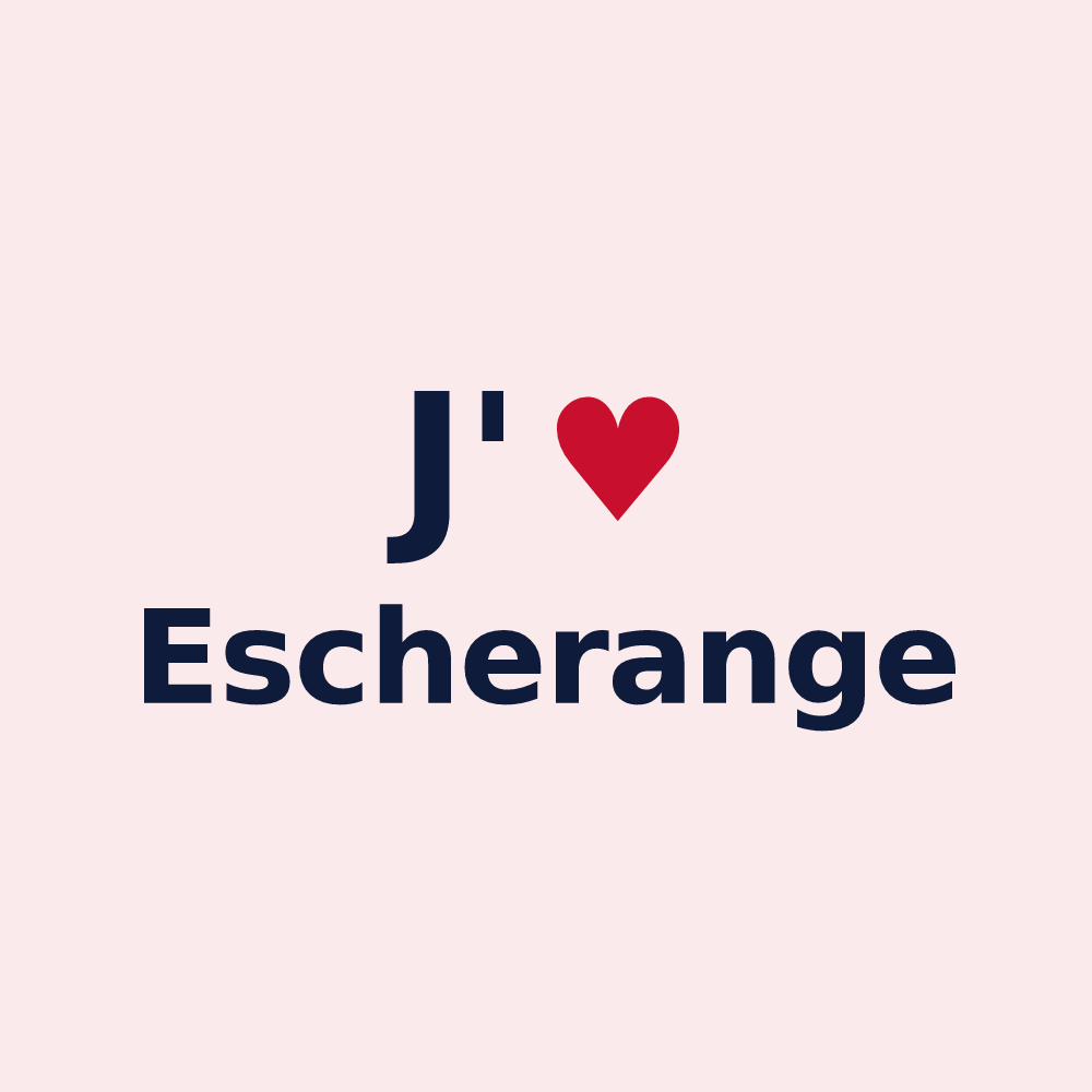 Magnet personnalisé Escherange — design J'aime Escherange