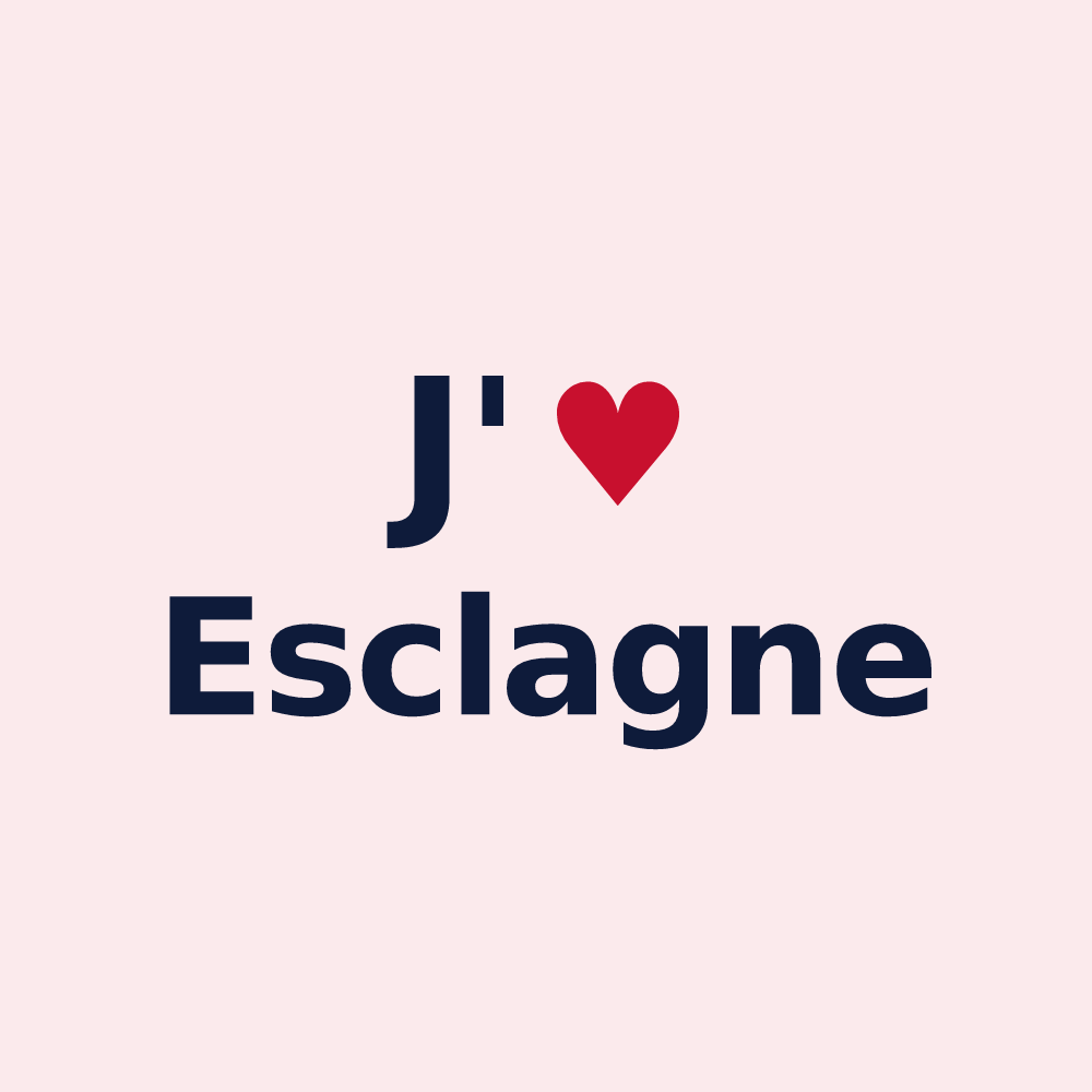 Magnet personnalisé Esclagne — design « J'aime Esclagne » imprimé sur le magnet