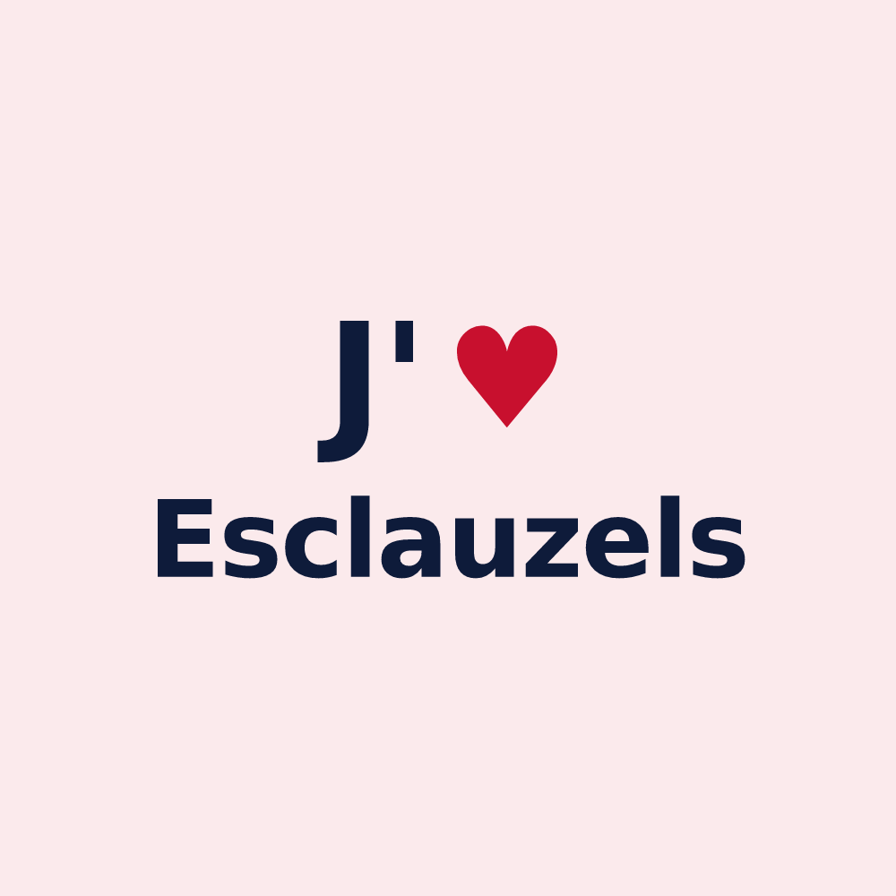 Magnet personnalisé Esclauzels — design J'aime Esclauzels