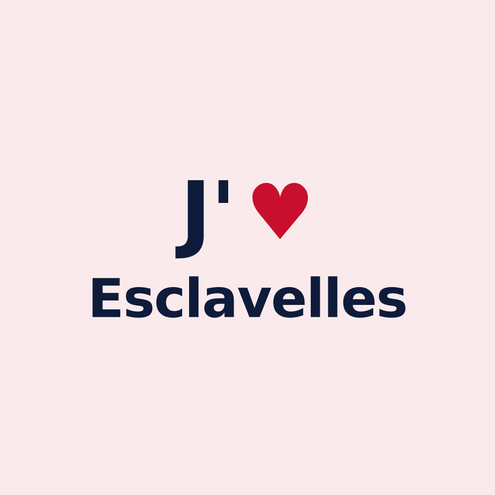 Magnet personnalisé Esclavelles — design J'aime Esclavelles