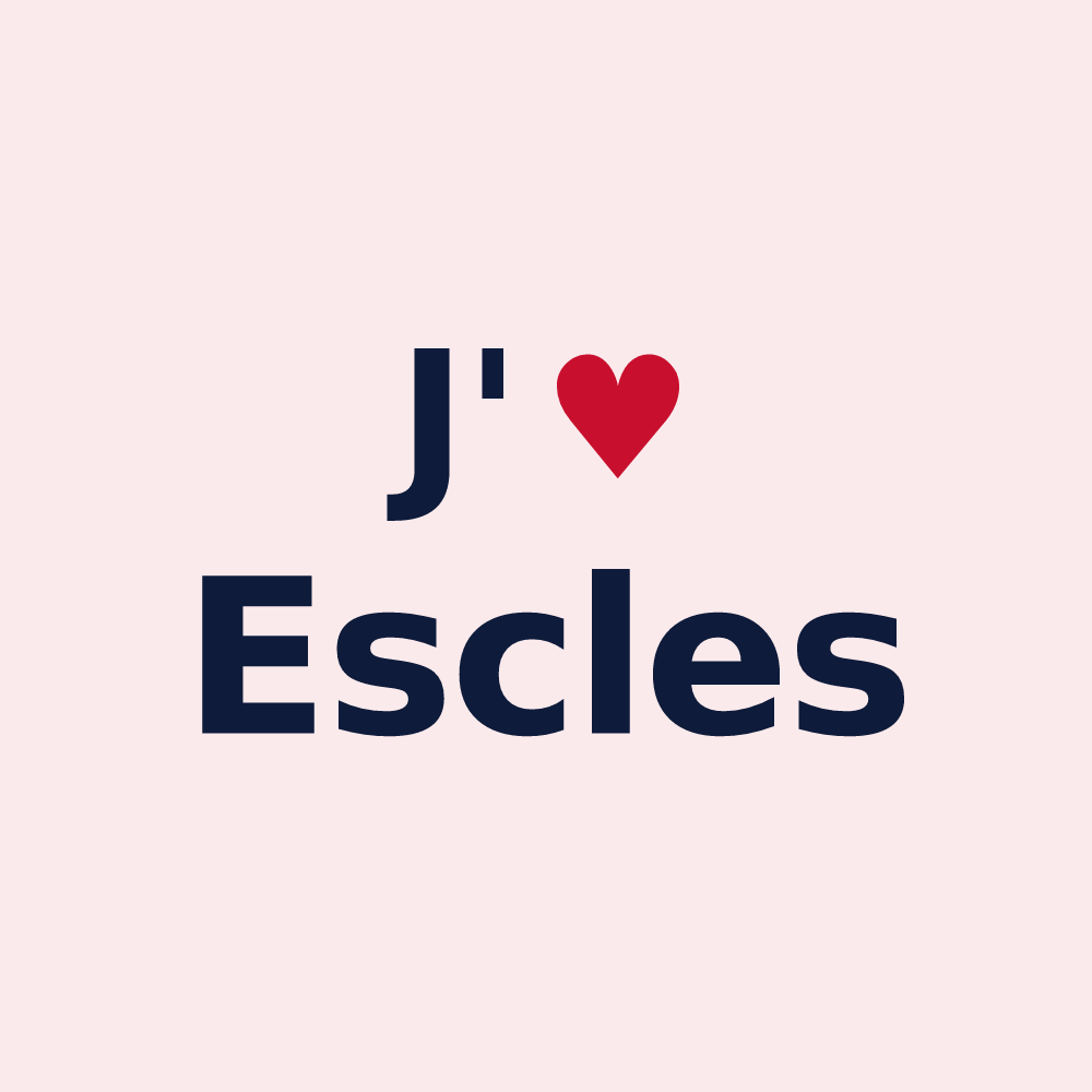 Magnet personnalisé Escles — design « J'aime Escles » imprimé sur le magnet