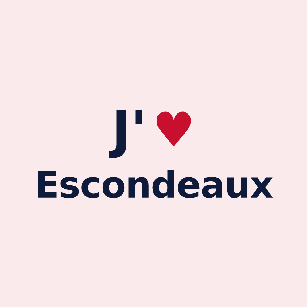 Magnet personnalisé Escondeaux — design J'aime Escondeaux