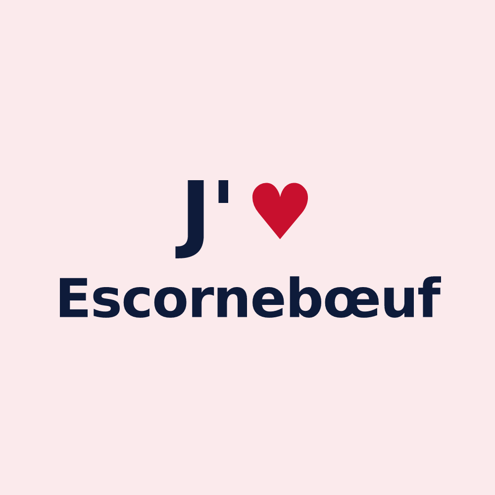Magnet personnalisé Escornebœuf — design J'aime Escornebœuf
