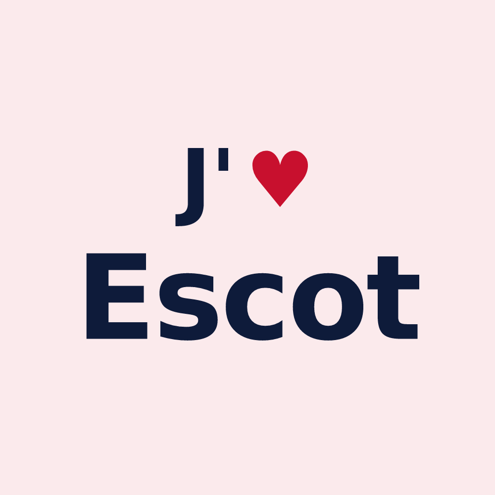 Magnet personnalisé Escot — design J'aime Escot
