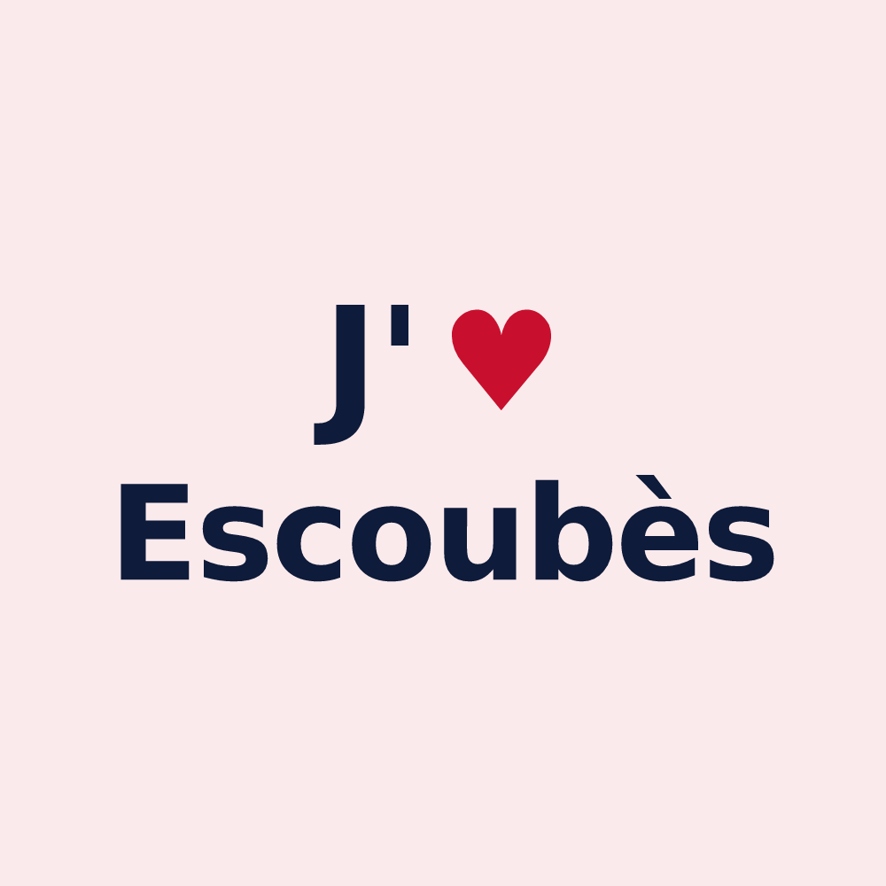 Magnet personnalisé Escoubès — design J'aime Escoubès