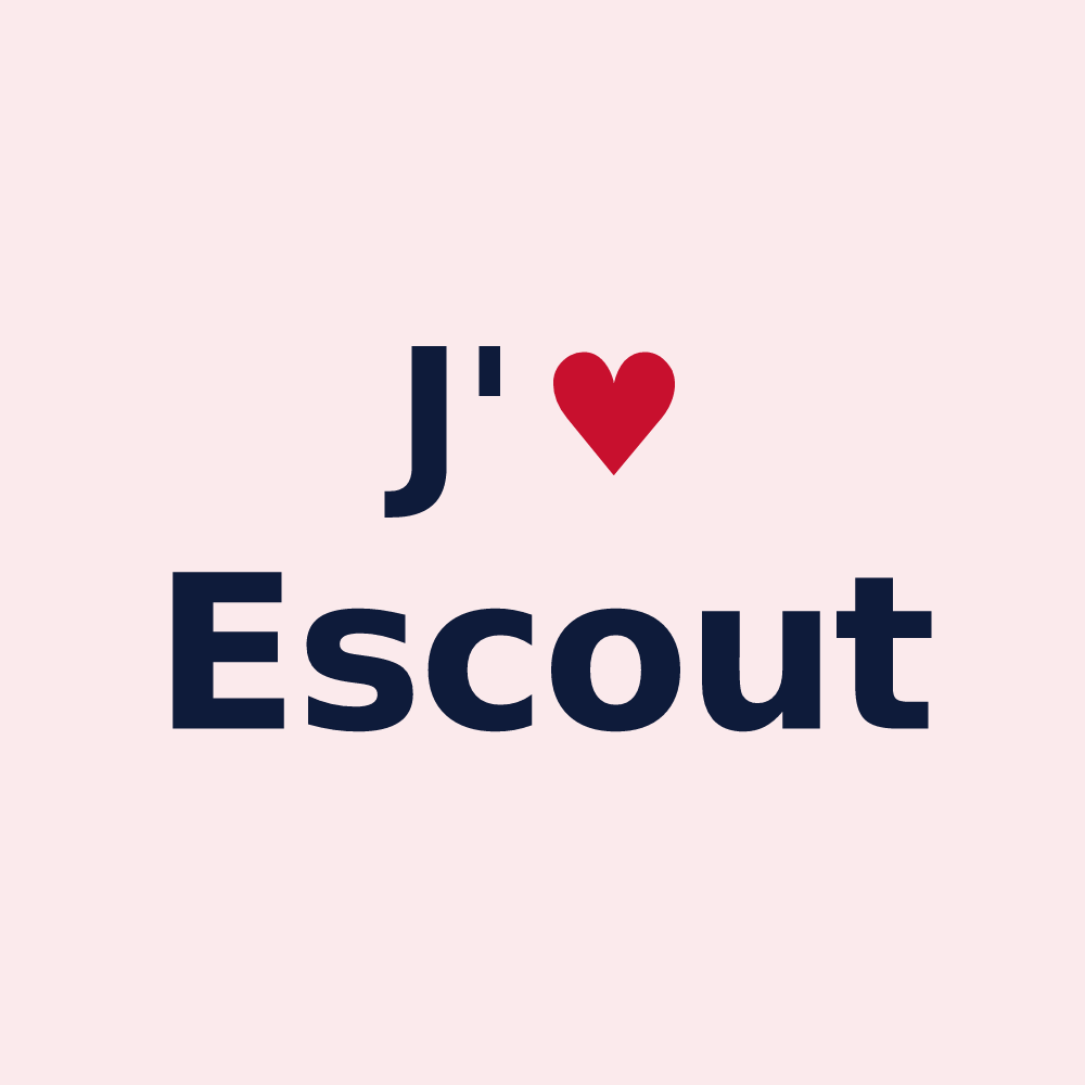Magnet personnalisé Escout — design J'aime Escout