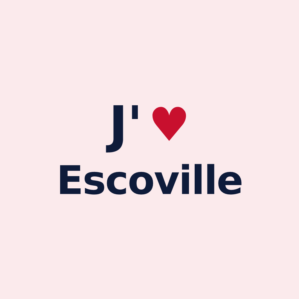 Magnet personnalisé Escoville — design J'aime Escoville