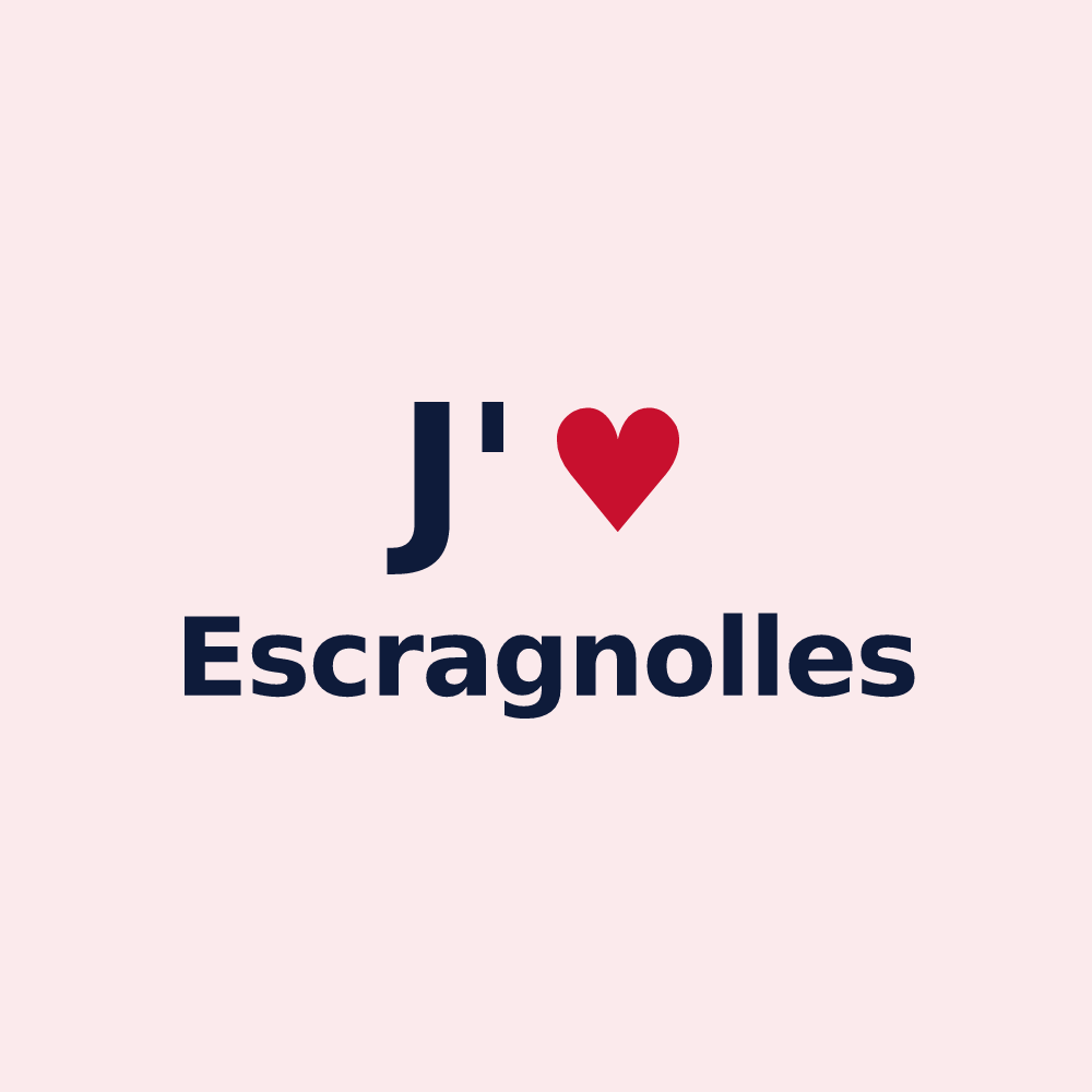 Magnet personnalisé Escragnolles — design J'aime Escragnolles