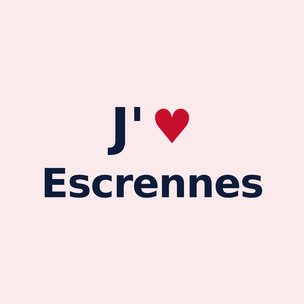 Magnet personnalisé Escrennes — design J'aime Escrennes