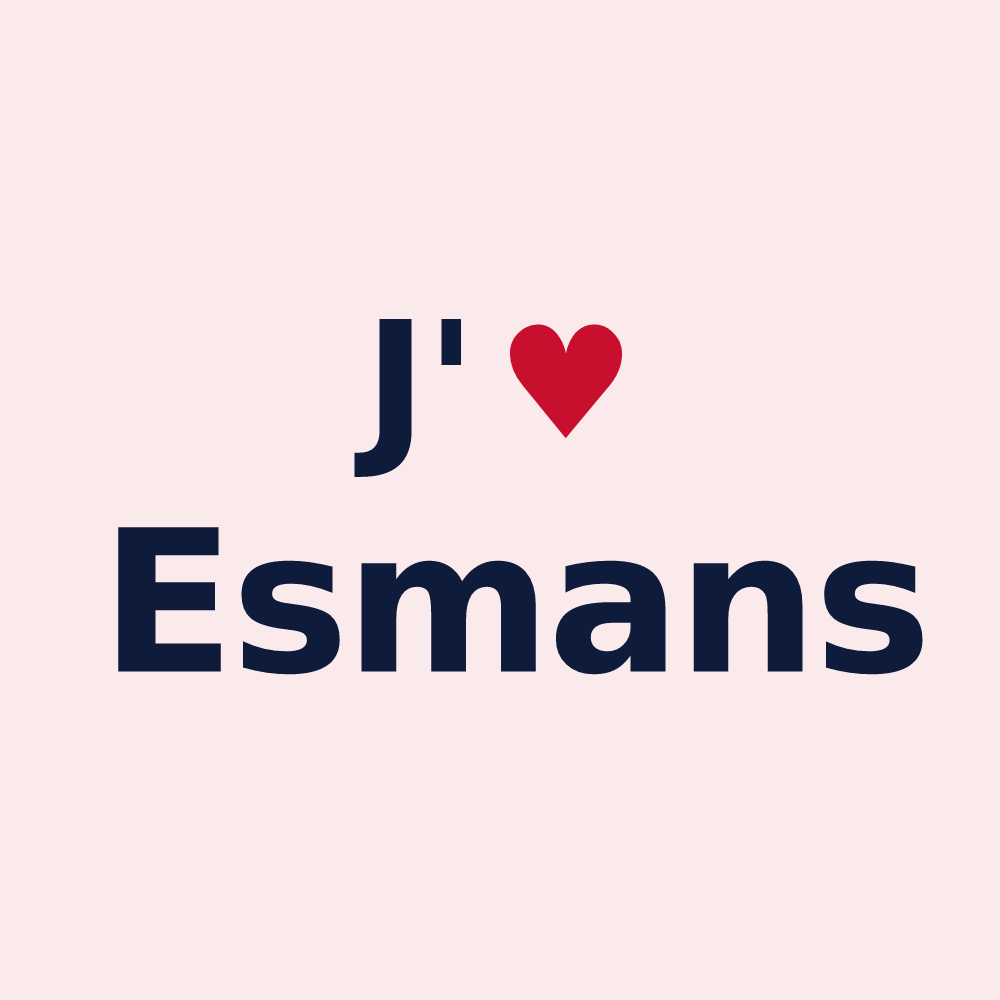 Magnet personnalisé Esmans — design J'aime Esmans