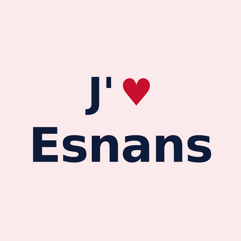 Magnet personnalisé Esnans — design J'aime Esnans