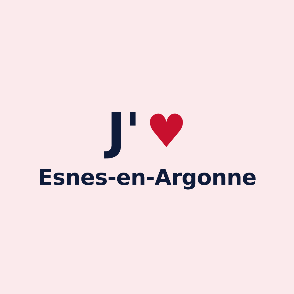 Magnet personnalisé Esnes-en-Argonne — design J'aime Esnes-en-Argonne