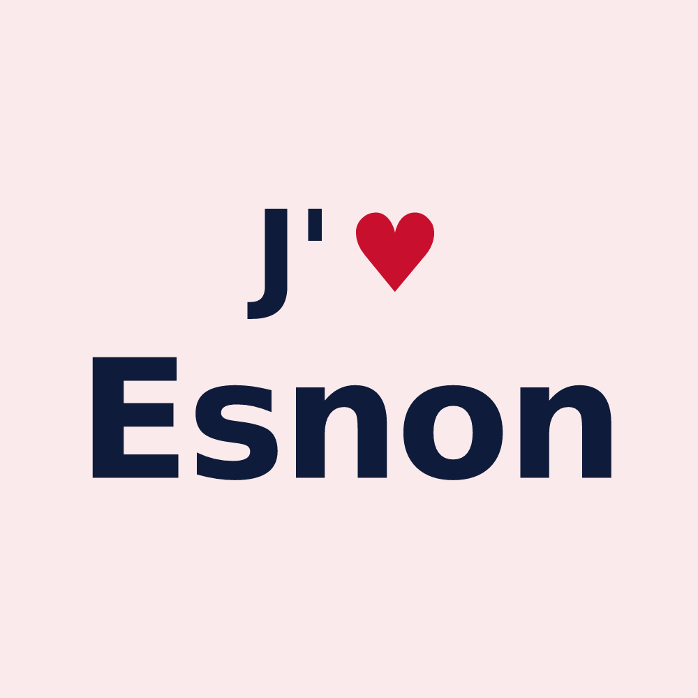 Magnet personnalisé Esnon — design J'aime Esnon