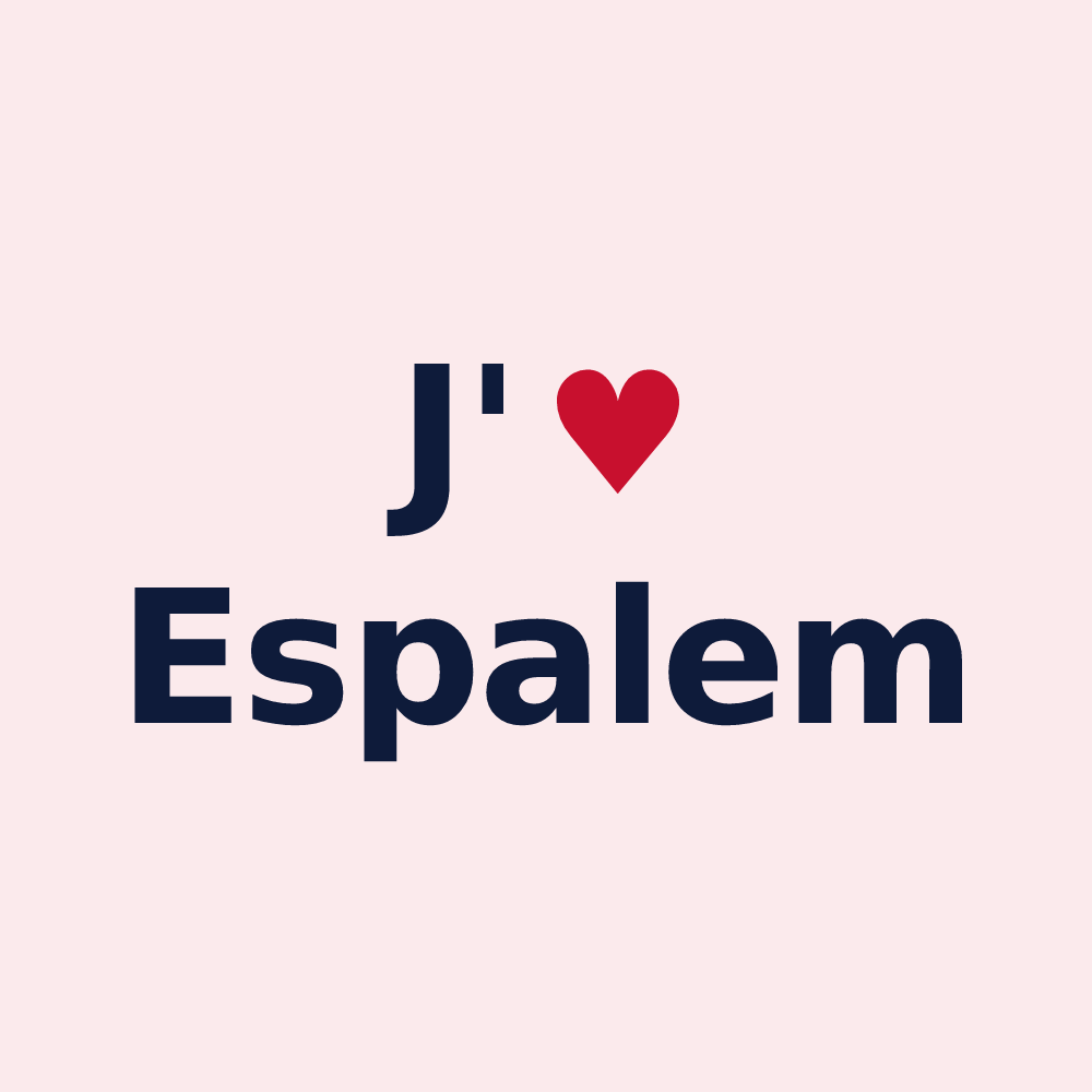 Magnet personnalisé Espalem — design J'aime Espalem