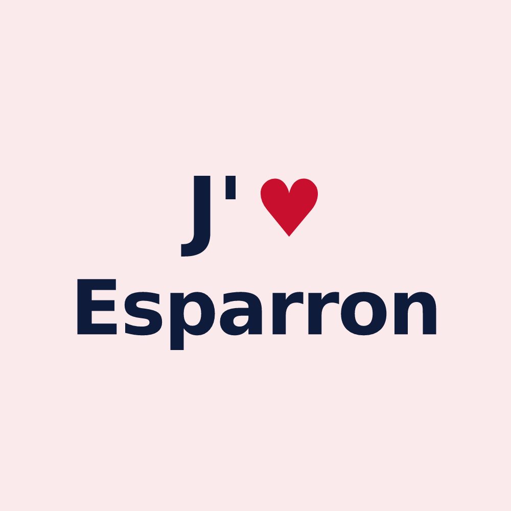 Magnet personnalisé Esparron — design J'aime Esparron