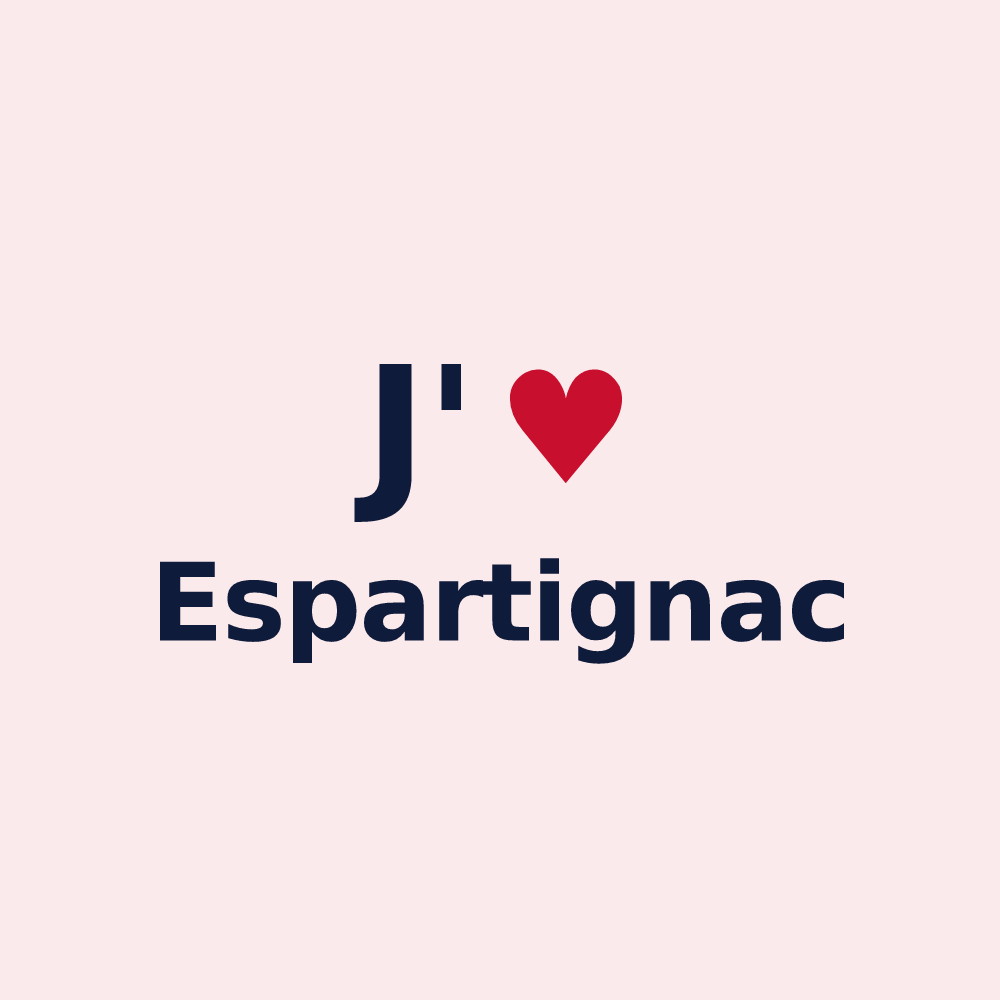 Magnet personnalisé Espartignac — design J'aime Espartignac