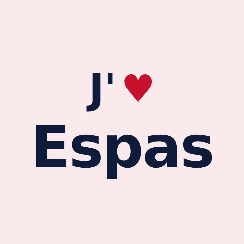 Magnet personnalisé Espas — design « J'aime Espas » imprimé sur le magnet