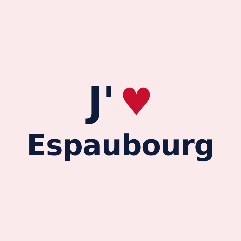 Magnet personnalisé Espaubourg — design J'aime Espaubourg