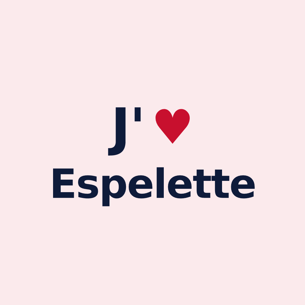 Magnet personnalisé Espelette — design J'aime Espelette