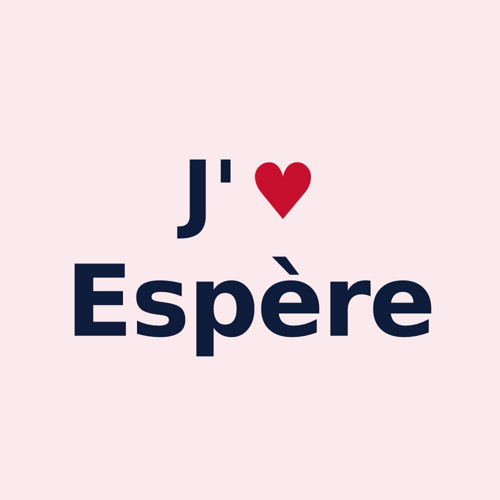 Magnet personnalisé Espère — design J'aime Espère
