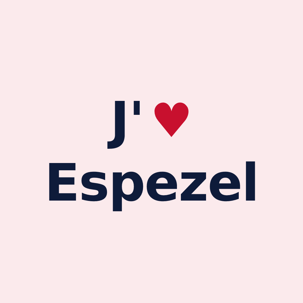 Magnet personnalisé Espezel — design J'aime Espezel