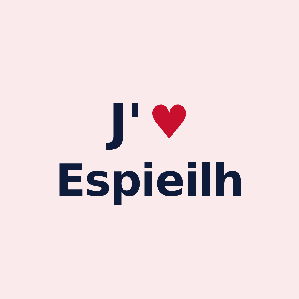 Magnet personnalisé Espieilh — design J'aime Espieilh