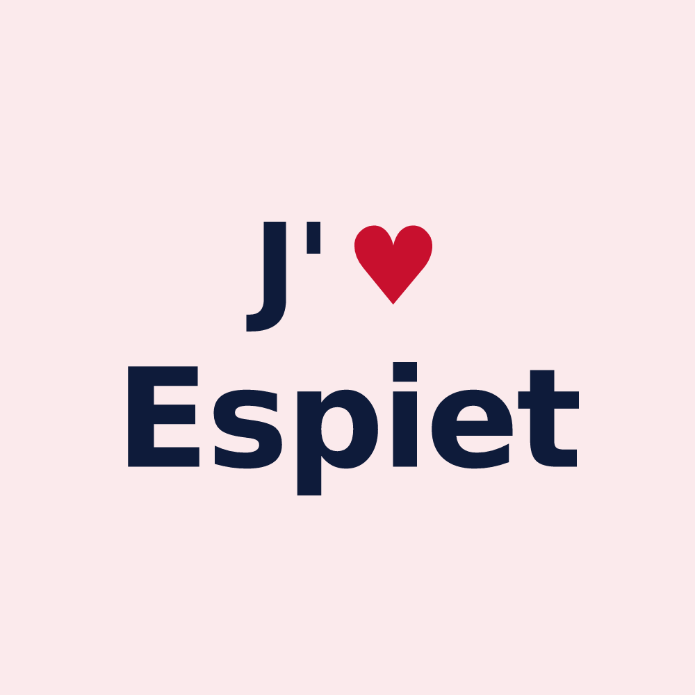 Magnet personnalisé Espiet — design J'aime Espiet
