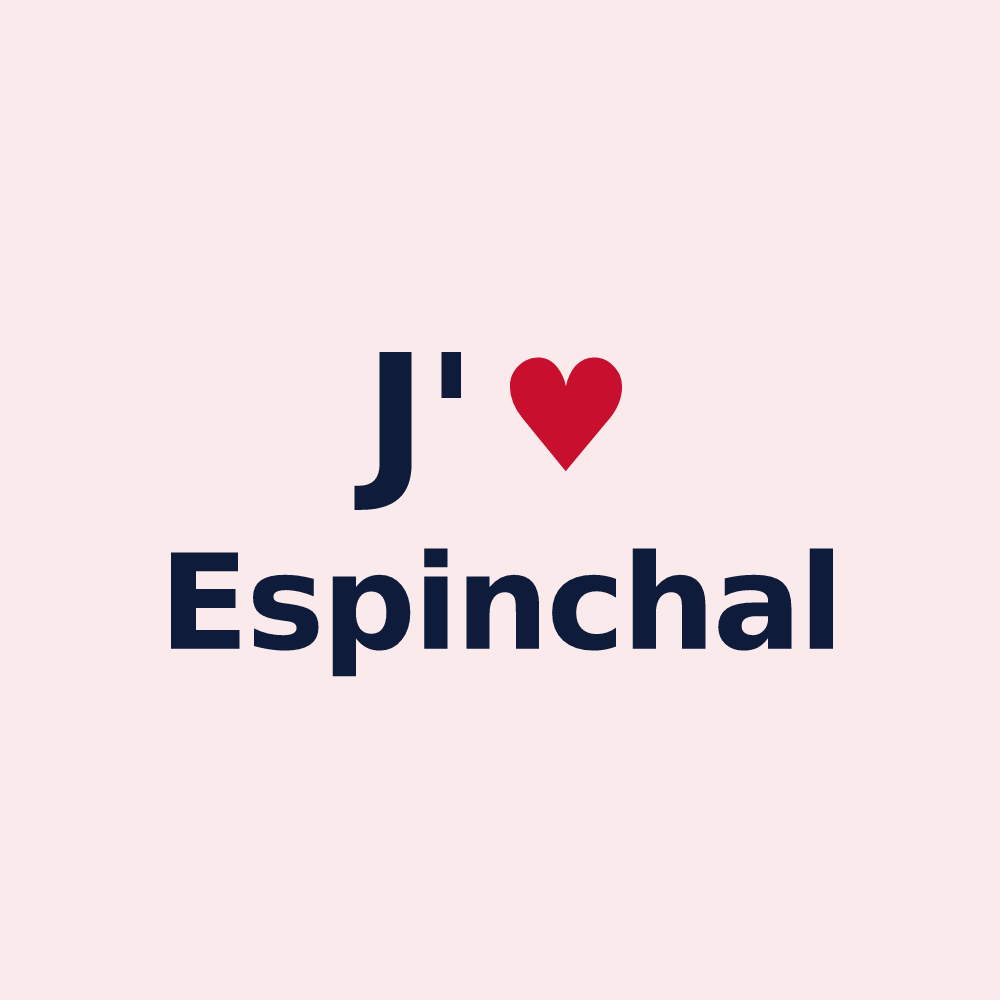 Magnet personnalisé Espinchal — design J'aime Espinchal