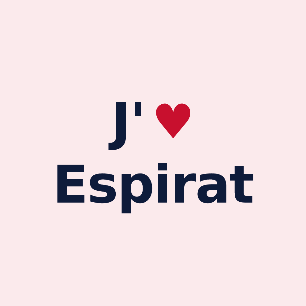 Magnet personnalisé Espirat — design J'aime Espirat