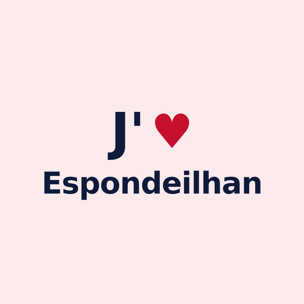 Magnet personnalisé Espondeilhan — design J'aime Espondeilhan
