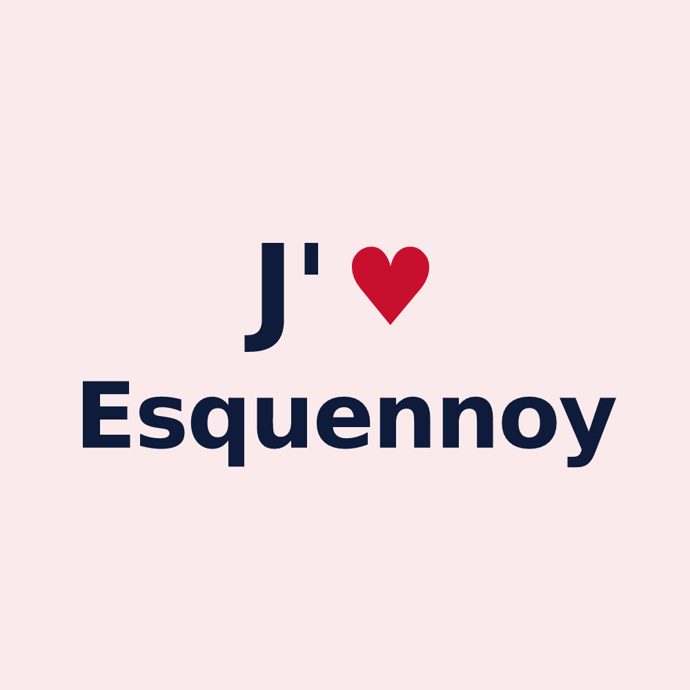Magnet personnalisé Esquennoy — design J'aime Esquennoy