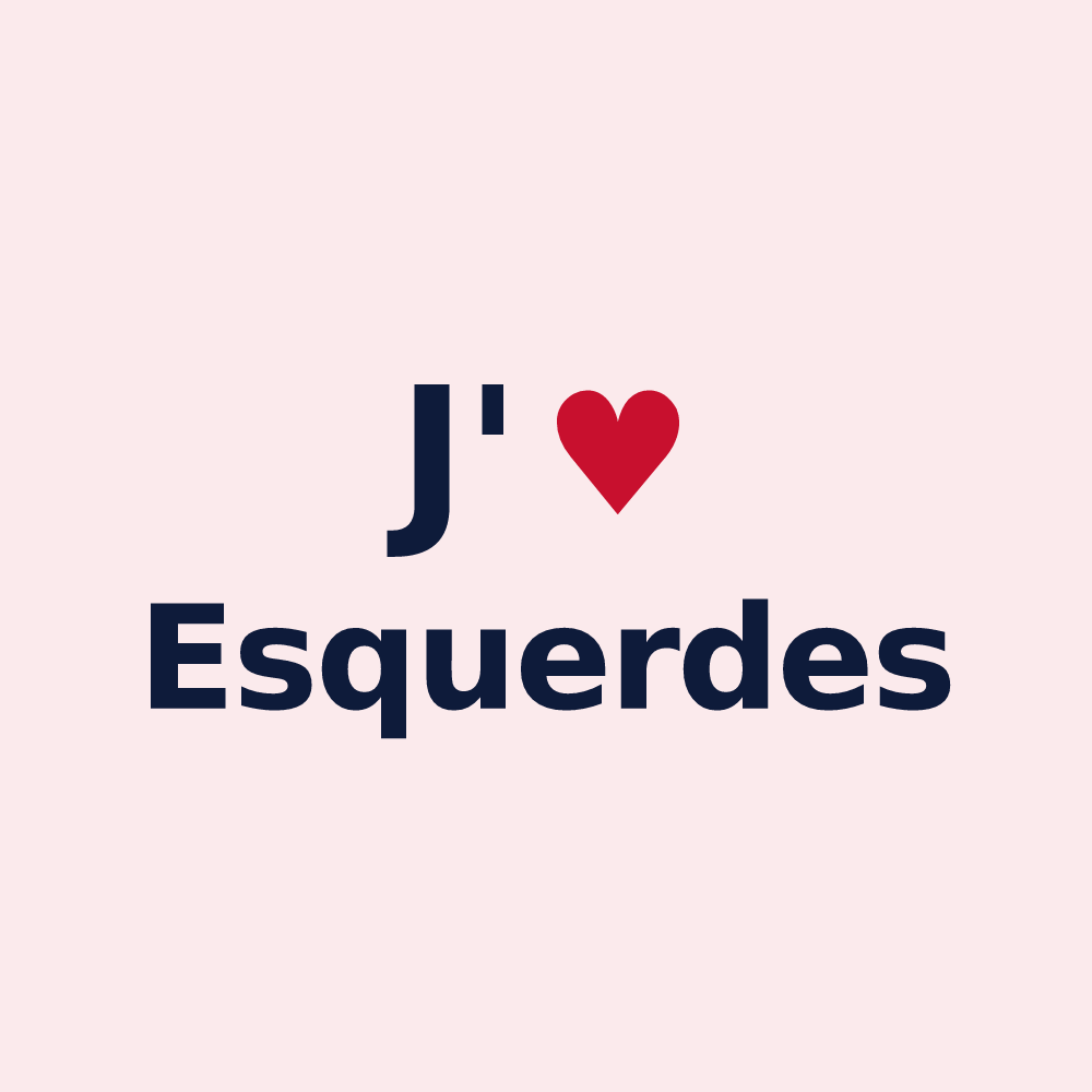 Magnet personnalisé Esquerdes — design J'aime Esquerdes