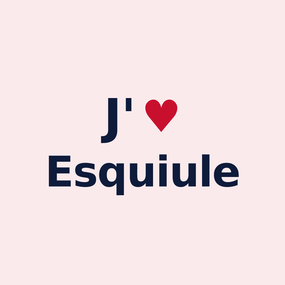 Magnet personnalisé Esquiule — design J'aime Esquiule
