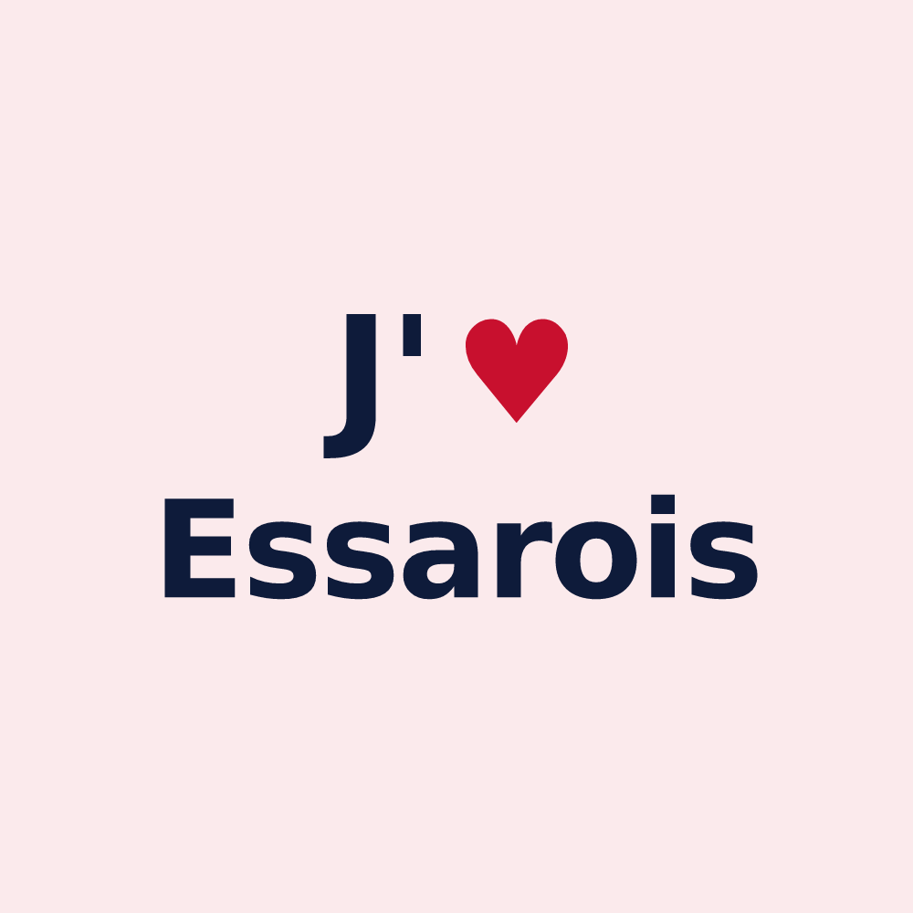 Magnet personnalisé Essarois — design « J'aime Essarois » imprimé sur le magnet