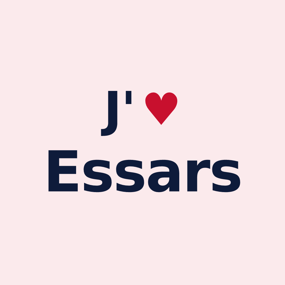 Magnet personnalisé Essars — design J'aime Essars
