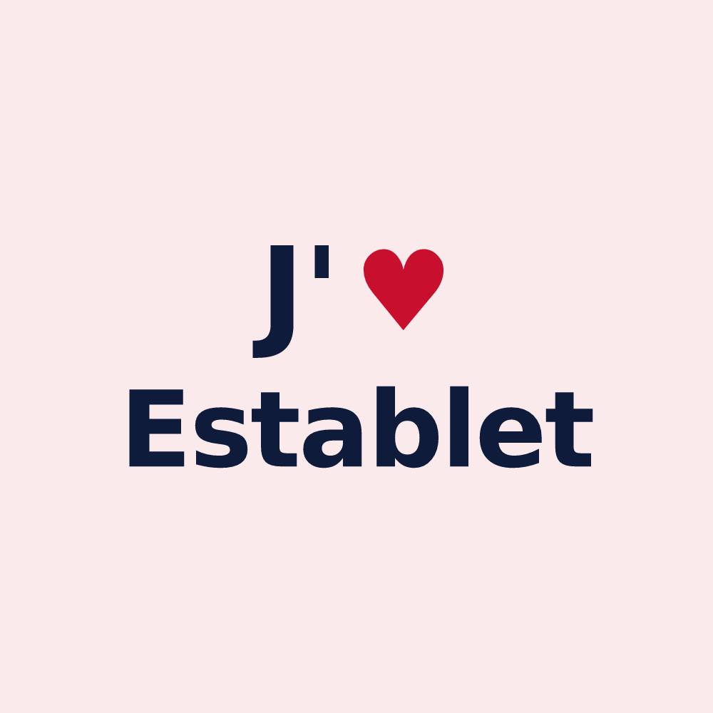 Magnet personnalisé Establet — design J'aime Establet