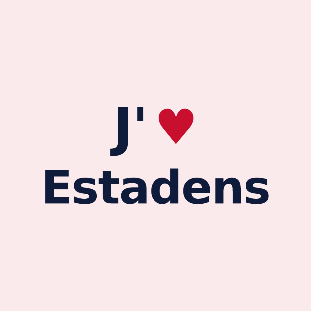 Magnet personnalisé Estadens — design J'aime Estadens
