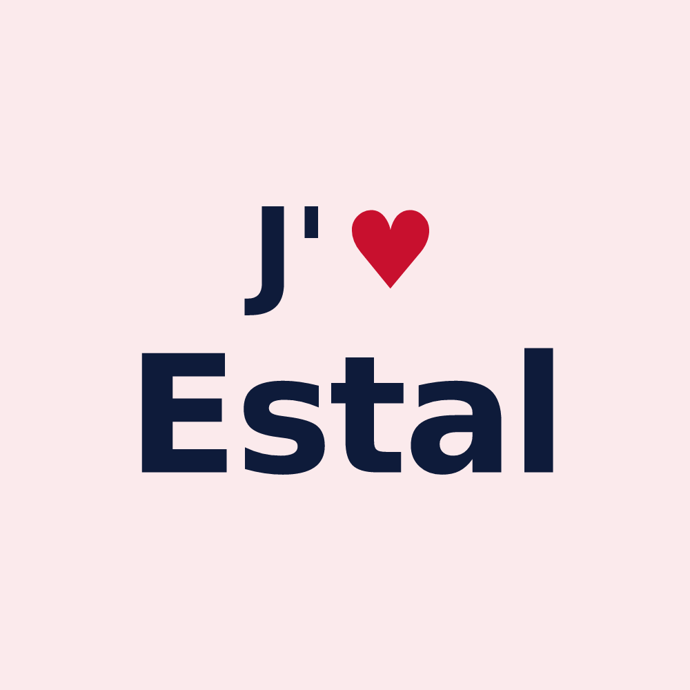 Magnet personnalisé Estal — design J'aime Estal